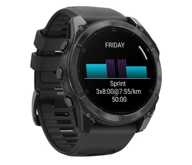 GARMIN Fenix 8 AMOLED Standard Edition 51mm Łupkowoszary z czarnym paskiem (010-02905-00) - 1277070 - zdjęcie 3